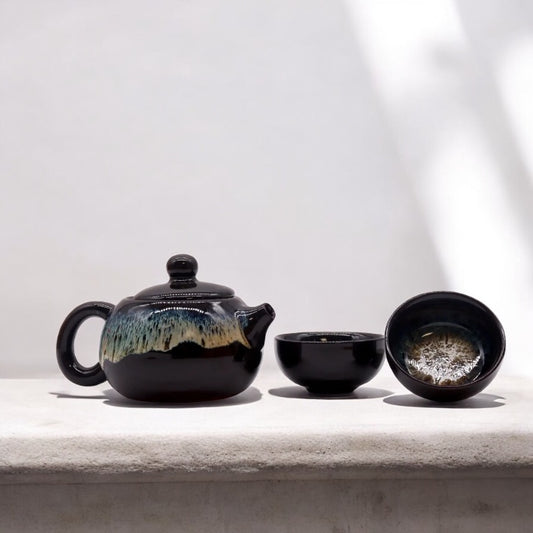 Herbal Black Glaze Teapot Set