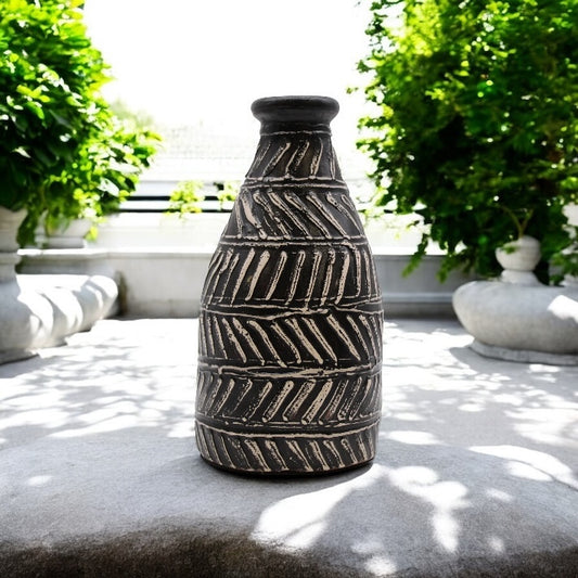 Greek Taper Vase - Chocolate