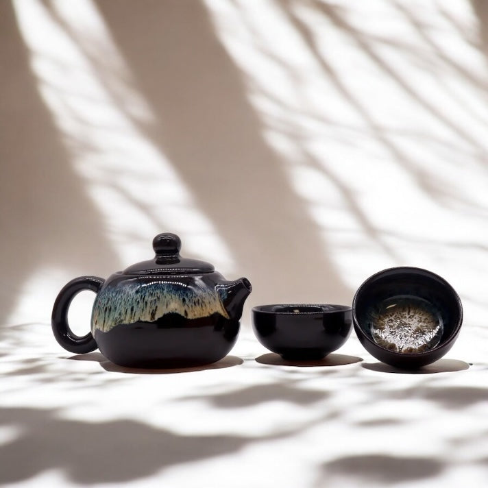 Herbal Black Glaze Teapot Set