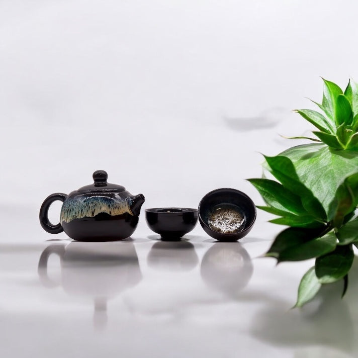 Herbal Black Glaze Teapot Set