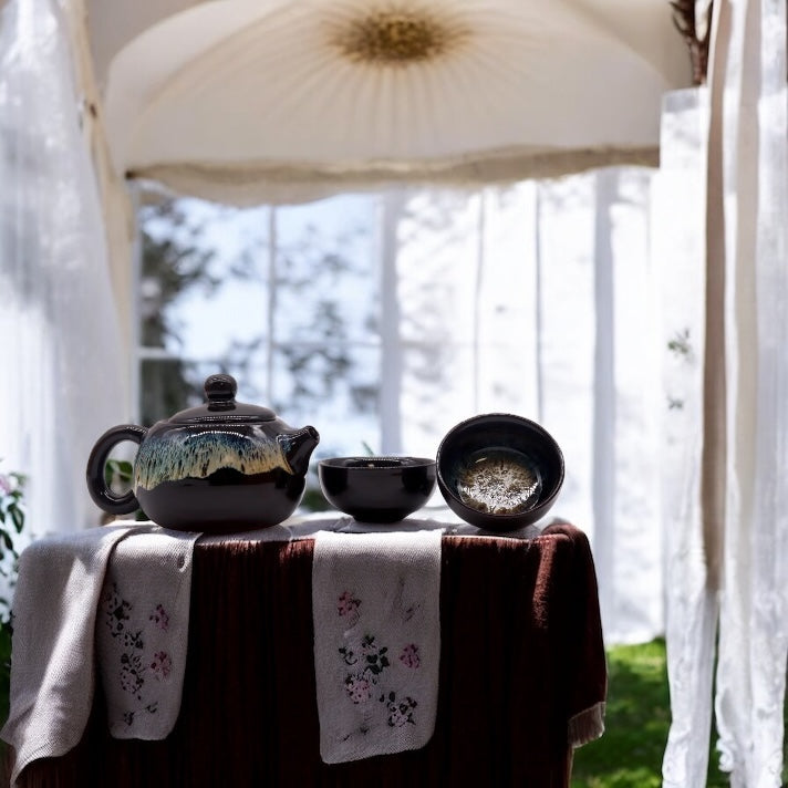 Herbal Black Glaze Teapot Set