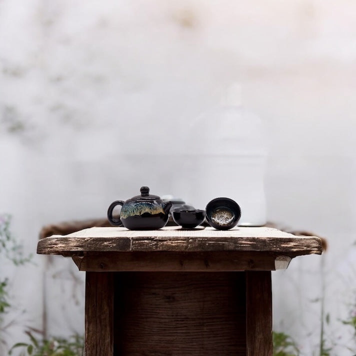 Herbal Black Glaze Teapot Set